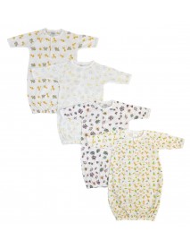 Unisex Newborn Baby 4 Piece Gown Set