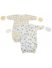 Unisex Newborn Baby 4 Piece Gown Set