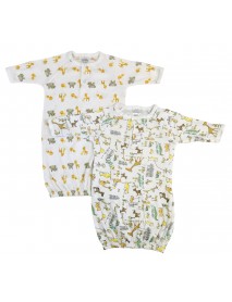 Unisex Newborn Baby 2 Piece Gown Set