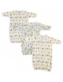 Unisex Newborn Baby 3 Piece Gown Set