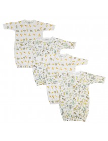 Unisex Newborn Baby 4 Piece Gown Set