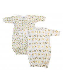 Unisex Newborn Baby 2 Piece Gown Set