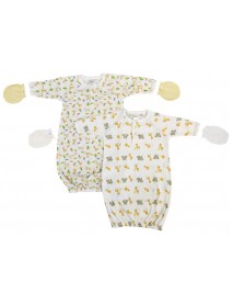 Unisex Newborn Baby 4 Piece Gown Set