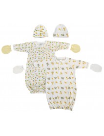 Unisex Newborn Baby 6 Piece Gown Set
