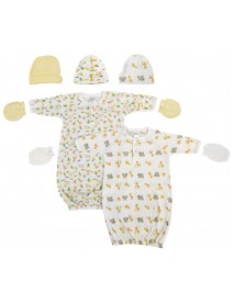 Unisex Newborn Baby 7 Piece Gown Set