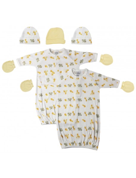 Unisex Newborn Baby 7 Piece Gown Set