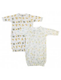 Unisex Newborn Baby 2 Piece Gown Set