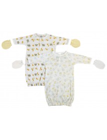 Unisex Newborn Baby 4 Piece Gown Set