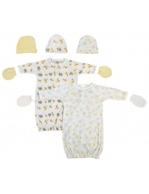 Unisex Newborn Baby 7 Piece Gown Set