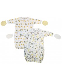 Unisex Newborn Baby 4 Piece Gown Set