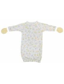 Unisex Newborn Baby 2 Piece Gown Set