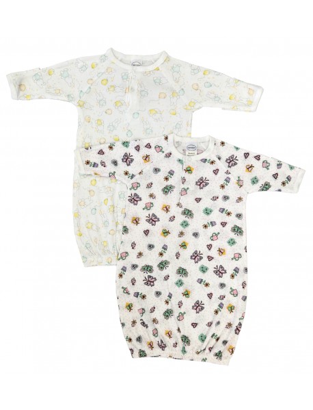 Newborn Baby Girl 2 Piece Gown Set