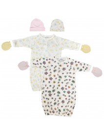 Newborn Baby Girl 6 Piece Gown Set