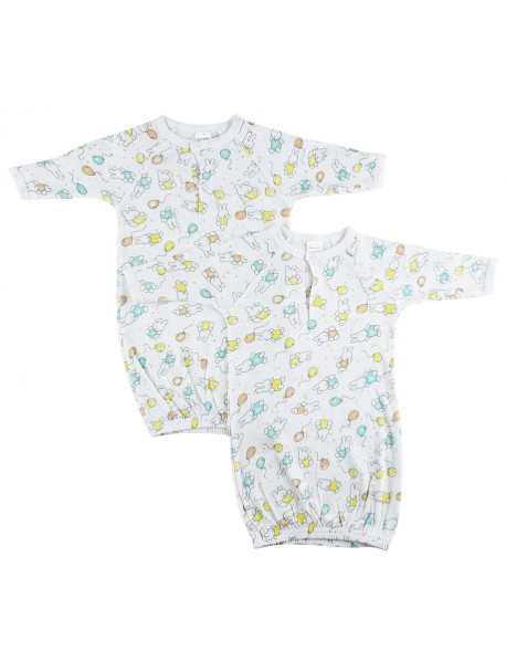 Unisex Newborn Baby 2 Piece Gown Set