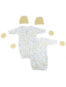 Unisex Newborn Baby 8 Piece Gown Set