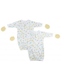 Unisex Newborn Baby 4 Piece Gown Set