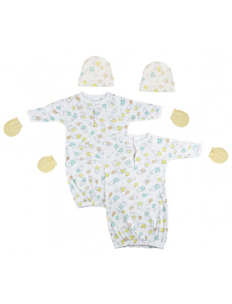 Unisex Newborn Baby 6 Piece Gown Set
