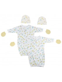 Unisex Newborn Baby 6 Piece Gown Set
