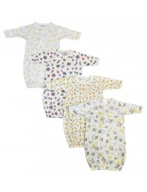 Newborn Baby Girls 4 Piece Gown Set