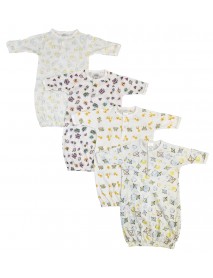Newborn Baby Girls 4 Piece Gown Set