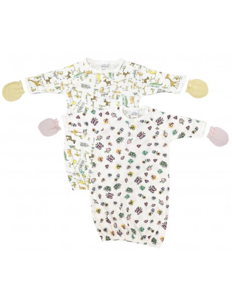 Newborn Baby Girl 4 Piece Gown Set