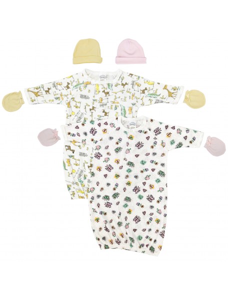 Newborn Baby Girl 6 Piece Gown Set