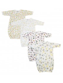 Newborn Baby Girls 4 Piece Gown Set