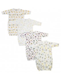 Newborn Baby Girls 4 Piece Gown Set