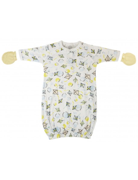 Unisex Newborn Baby 2 Piece Gown Set
