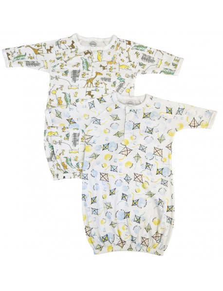 Unisex Newborn Baby 2 Piece Gown Set