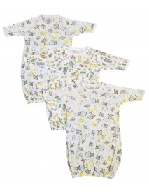Unisex Newborn Baby 3 Piece Gown Set
