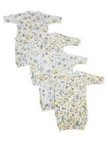 Unisex Newborn Baby 4 Piece Gown Set