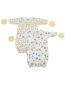 Unisex Newborn Baby 4 Piece Gown Set