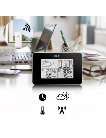 FanJu FJ3364 Digital Alarm Clock Weather Station Wireless Sensor Hygrometer Thermometer Multi-function LED Desktop Table Clock