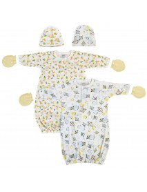 Unisex Newborn Baby 6 Piece Gown Set