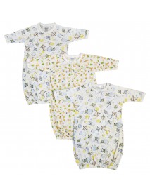 Unisex Newborn Baby 3 Piece Gown Set