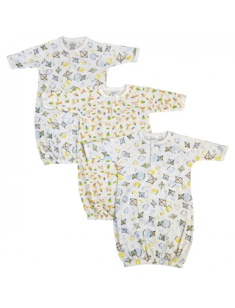 Unisex Newborn Baby 3 Piece Gown Set