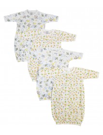 Unisex Newborn Baby 4 Piece Gown Set