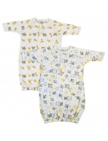 Unisex Newborn Baby 2 Piece Gown Set
