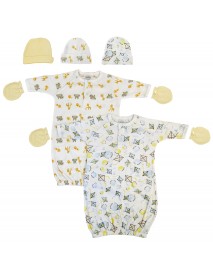 Unisex Newborn Baby 7 Piece Gown Set