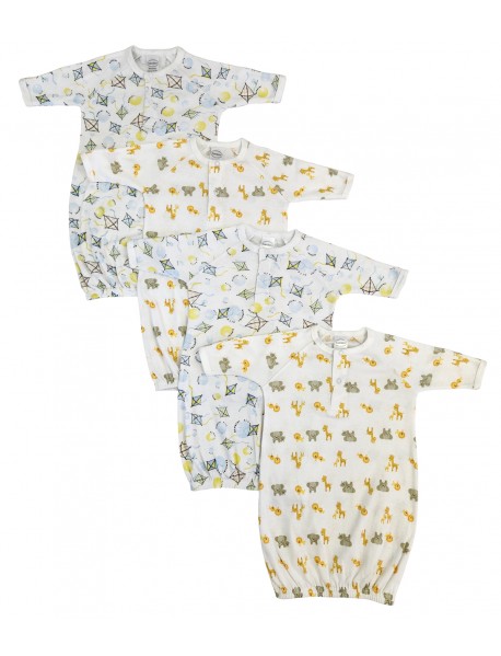 Unisex Newborn Baby 4 Piece Gown Set