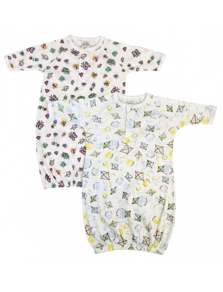 Newborn Baby Girl 2 Piece Gown Set