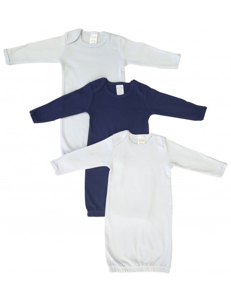Newborn Baby Boy 3 Piece Gown Set