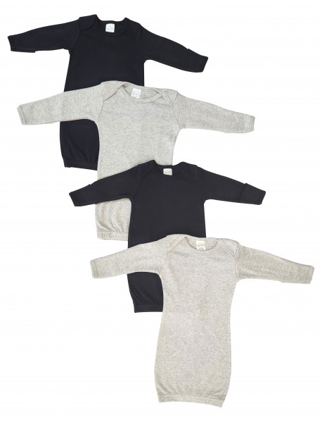 Unisex Newborn Baby 4 Piece Gown Set