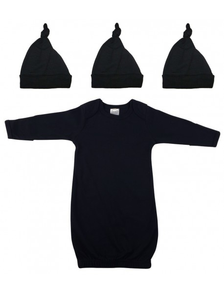 Unisex Newborn Baby 4 Piece Gown Set