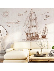 47''x35'' Large Pirate Ship Sailing Wall Sticker Vinyl PVC Decal Art Home Decor