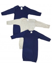 Unisex Newborn Baby 3 Piece Gown Set