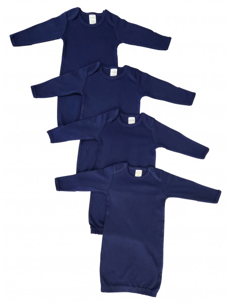 Unisex Newborn Baby 4 Piece Gown Set