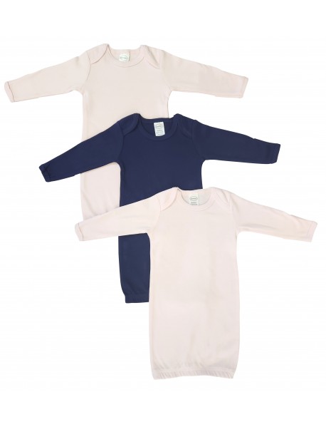 Newborn Baby Girl 3 Piece Gown Set