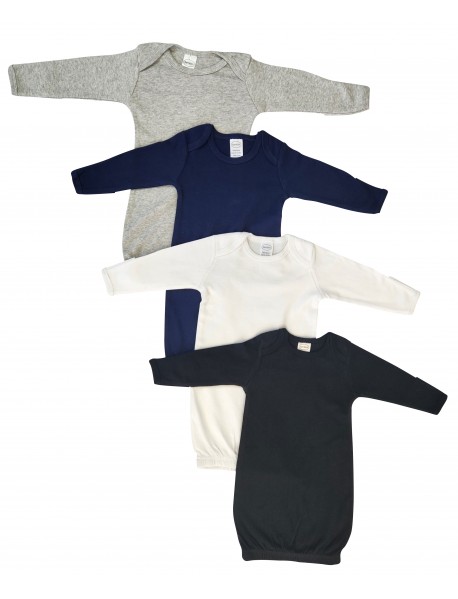 Unisex Newborn Baby 4 Piece Gown Set